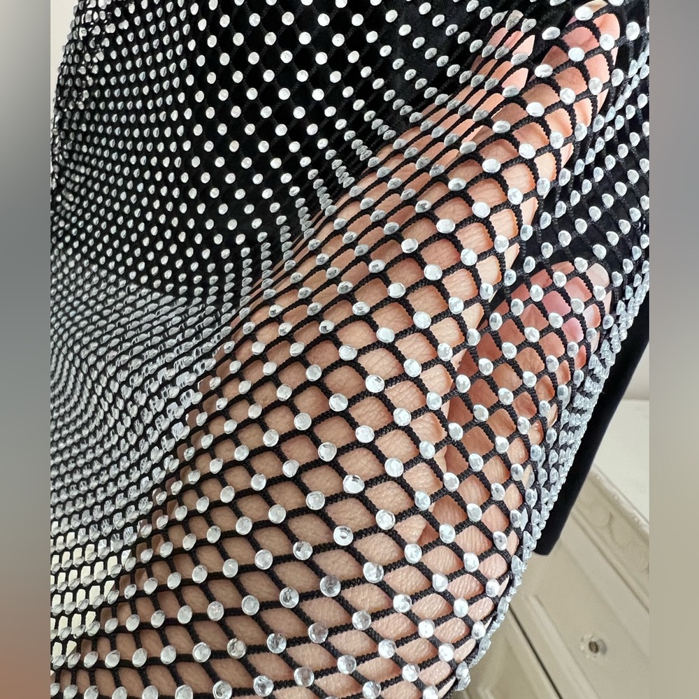 Rhinestone Fishnet Top - Picture 4 of 4